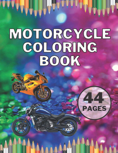 Motorcycle Coloring Book The Best Motorcycles for Painting with Black Pages for Adults and Kids