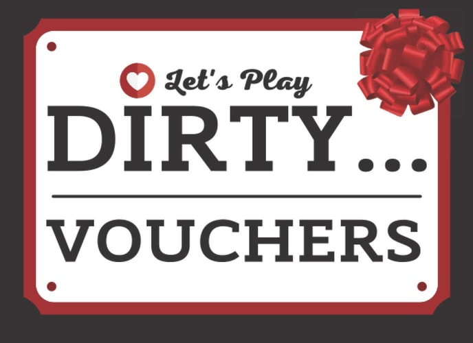 Let's Play DIRTY... Vouchers: The Perfect Gift for Valentine's Day | Sex Coupons For Couples, Him, Her, Boyfriend, Girlfriend, Husband, Wife | Shower Sex, Blowjob in Car and More.