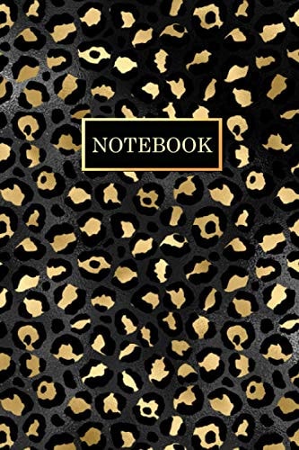Notebook: Luxury Iridescent Safari Leopard Cheetah Print Design. Blank Lined Journal for Girls Teens Women (School, Home, Writing Notes). 6 X 9, 120 Pages