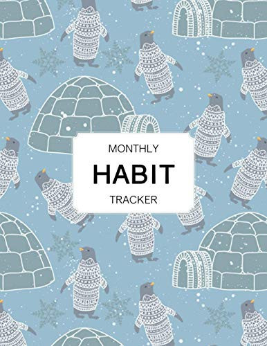 Monthly Habit Tracker: Undated 110 month habit tracker with spaces for 15 daily habits 6 weekly habits and 8 monthly habits