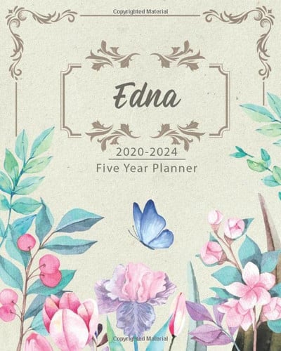 EDNA 2020-2024 Five Year Planner: Monthly Planner 5 Years January - December 2020-2024 | Monthly View | Calendar Views | Habit Tracker - Sunday Start