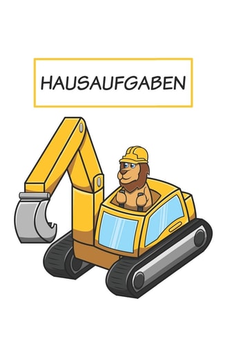 Hausaufgaben Hausaufgabenheft Grundschule 2019 2020 2021 Jungen Mädchen Bagger 6x9 Zoll ca. DIN A5 Bagger kariert - 90 Seiten, 45 Wochen Heft für Hausaufgaben in der Schule. - Eine tolles Geschenk für Ihre Kinder.