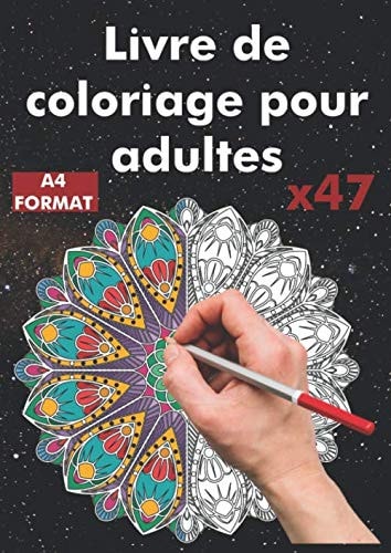 Livre de coloriage pour adultes: 47 mandalas pour la réduction du stress au format A4 / de mandalas simples à complexes avec effet anti-stress / Livre ... colorier en toute conscience (French Edition)