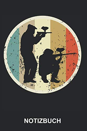 Notizbuch: Paintball Softair Spieler Fun Sport Paintballing Retro Vintage Grunge Style | Notizbuch, Tagebuch, Notizheft, Schreibheft | ca. A5 mit ... | Softcover | weißes Papier (German Edition)