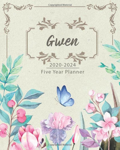 GWEN 2020-2024 Five Year Planner: Monthly Planner 5 Years January - December 2020-2024 | Monthly View | Calendar Views | Habit Tracker - Sunday Start