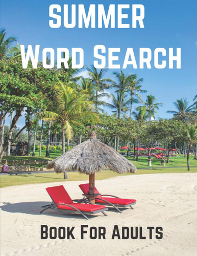 Summer Word Search Book For Adults Large Print Puzzle Book Gift With Answers