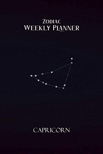 Zodiac Weekly Planner CAPRICORN: 6x9 daily jornal notebook agenda with fun facts about your zodiac sign