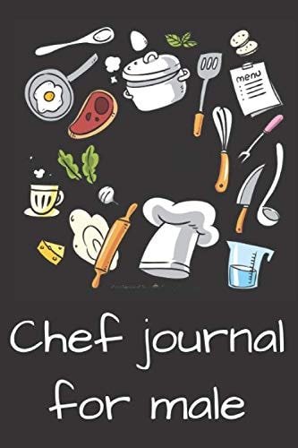Chef journal for male: Cooking Notebook Chef Recipe Journal for Kitchen Staff, Assistant, Food Enthusiasts, Colleagues, Co-Workers, sketches ideas and To-Do lists, Dot Grid notebook, 120 pages