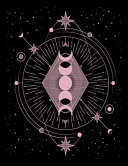 Black Notebook Moon Phase Galaxy Black Paper College Ruled 110 Pages Lined Astronomy Notebooks (8.5 X 11 In) - Designed to Use with Gel Pens