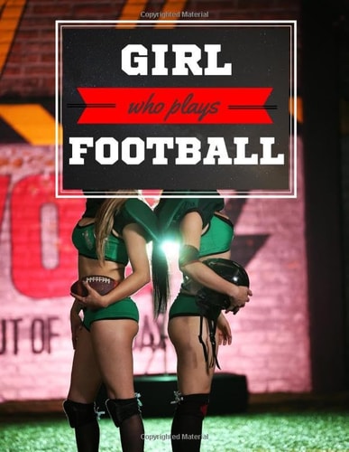 Girl who plays Football: Dot American Football Notebook, 8.5 x 11, 120 Dotted Pages with Flexible Soft Cover. Lovely Notepad to Write in, School, ... artists, adults, students, creative people.