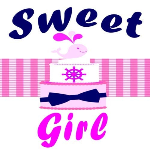 Sweet Girl : Nautical Baby Shower Guest Book, Guest Sign in Book for Baby Shower with Advice for Parents, Gift Log Tracker, Photo Pages, Keepsake Baby ... the Sea , Pink, Navy , Plaid ( 8.5 x 8.5)