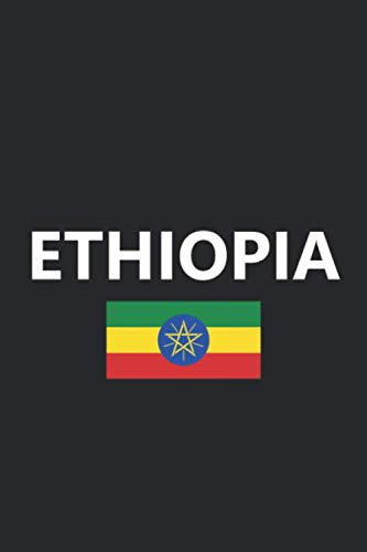 Ethiopa: Flag Country Dotted Graph Notebook Paper Letter Size 6”x9” Inches Bullet Grid Graphing Pad Journal