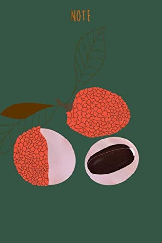 Note: Quaderno Litchi, Copertina con frutta illustrata, 90 pagine, 15x23cm (Italian Edition)