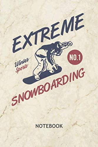 Extreme Snowboarding: NOTEBOOK GRID-LINED Snowboarding Journal for Mountain Men 120 Pages A5 6x9 - GRIDDED Ski Area Diary - Snowboarder Spruch Notepad SQUARED Paper Outdoor Adventures Sketchbook