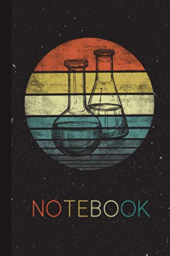 Notebook: Chemist Gift Retro Sunset Laboratory Flask Blank Lined Notebook for Men, Women and Kids Perfect Present For Chemistry Science Lover Funny Journal for Him Her on Christmas Birthday Party
