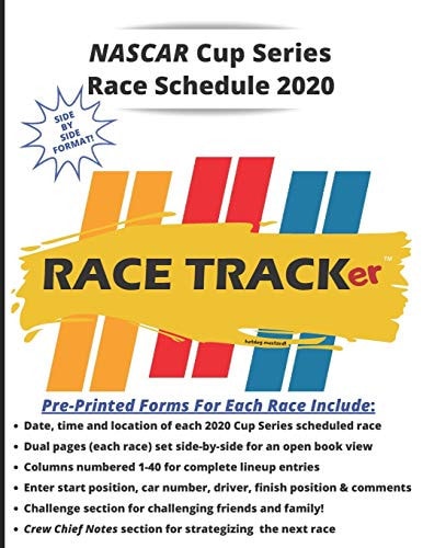 NASCAR Cup Series Race Schedule 2020 Complete Schedule with Dual Page Action for Each Race in 2020! Lineup, Challenges, Prediction Questions, Enter Driver Start and Finish Positions, Notes, and More. Fun for the Whole Family! HOTDOG MUSTARD YELLOW Stripe