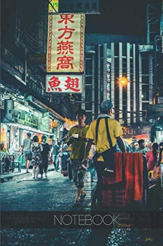 Notebook - Travel Journal - 110 pages: Bangkok, Thailand - Night Street