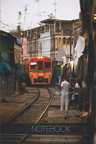Notebook - Travel Journal - 110 pages: Bangkok, Thailand - Train Slums