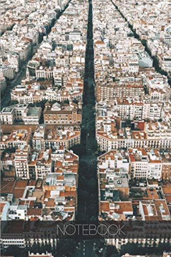 Notebook - Travel Journal - 110 pages: Barcelona, Spain - City street Spanish
