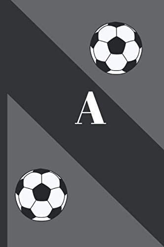 A: Monogram initial notebook soccer for Men,boys ans kids, size at 6"x9" 120 PAGES, lined, White paper, glossy cover, journal, diary