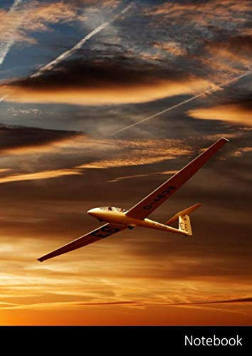 Notebook: Large Gliders and Sailplanes Notebook, wide ruled.