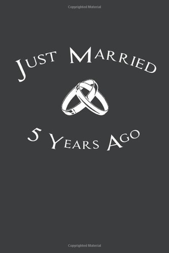 Just Married 5 Years Ago: Graph Paper Notebook