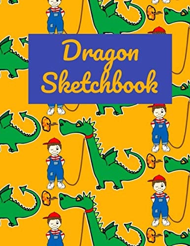 Dragon Sketchbook: Blank paper dragon sketchbook for drawing, sketching or doodling. Any boy who likes dragons will enjoy this sketchbook.