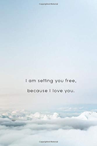 I am setting you free, because I love you - 6 x 9 " lined Notebook, 110 pages