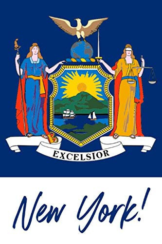 New York: New York State Flag - A NY Lovers Diary, Notebook, Journal, or Writing Composition Book Men, Women, and Kids