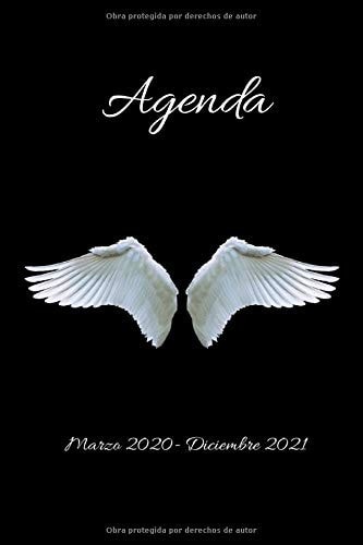 Agenda Marzo 2020 - Diciembre 2021 Ángel, Regalo para Mujer, Amiga, Calendario 2020- 2021, 22 Meses, Agenda Semanal y Mensual, Planificador, 15. 24x22. 86 Cm