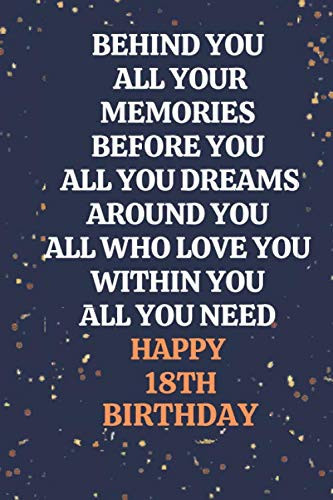 Happy 18th Birthday Notebook and Journal 120 Pages 6x9 This Happy Birthday Notebook Is Perfect As a Birthday Gift for Birthday Celebrations