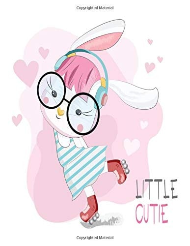 Little Cutie Sketch Book Lovely Rabbit Cover, 100 Pages, 8. 5 X 11 Large Sketchbook Journal White Paper (Blank Drawing Books)