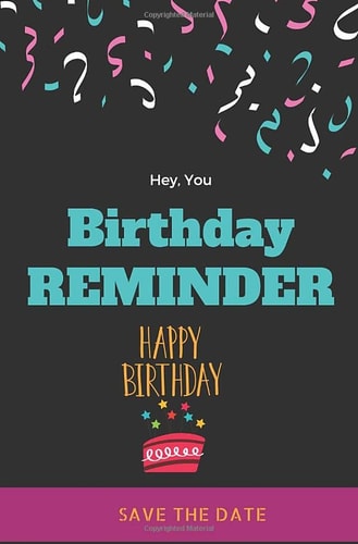BIRTHDAY REMINDER: Birthday Reminder-Event Management Journal Calendar-ish