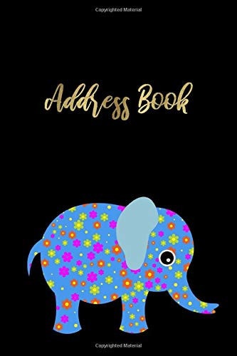 Address Book Organizer Your All Book Address Notes with Anniversaries and Birthdays, with Large Tabs for Seniors and Women, Cute Elephant