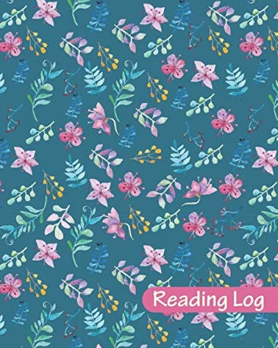 Reading Log: Journal Gifts for Book Lovers - ( 8 x 10 Large ) Tracker Notebook Planner with Beautiful Floral Themed Cover Design