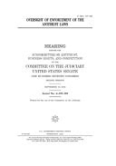 Oversight of Enforcement of the Antitrust Laws