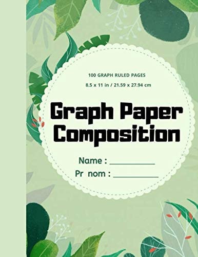 Graph Paper Composition Notebook: Notebook, Quad Ruled, 100 Pages, (8. 5 X 11in)