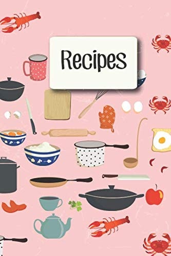 Kitchen Utensil And Food Recipe Book - BGL290308: 100 pages 6 x 9 in (15.24 x 22.86 cm)