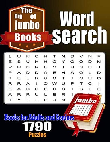 The Big jumbo Books of Word search Books for Adults and Seniors 1790 Puzzles: Hours of fun and entertainment to enjoy!