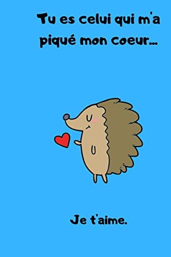 Tu es celui qui m'a piqué mon coeur I journal intime I carnet secret ou de notes I hérisson I humour: je t'aime, livre 100 pages (French Edition)
