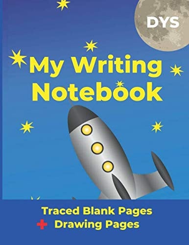My Writing Notebook: Blank 3 mm colour lined writing + drawing pages for children with DYS or in difficulty | For Kids with Special Needs - ADHD - ... | Cursive Writing | Space Game Activity