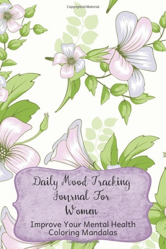 Daily Mood Tracking Journal For Women - Improve Your Mental Health - Coloring Mandalas: Purple Bell Flowers Undated Planner To monitor your Stress, ... well-being, Victorian Self-care Notebook.