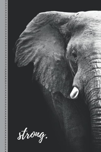 Composition Notebook Strong Cute Notebook Journal with 120 Blank Lined Pages to Write In, Wide Ruled, 6x9 (Elephant Theme)