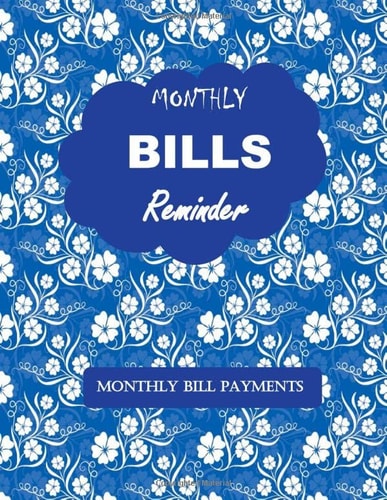 MONTHLY BILLS Reminder: Monthly Bill Payments Checklist Organizer Tracker Workbook Journal/ Size 8.5 x 11