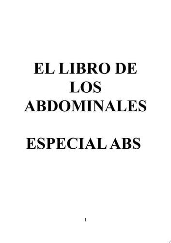 Guía Práctica Fitness: Especial Abdominales
