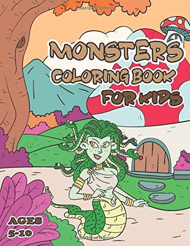 Monsters Coloring Book for Kids Ages 5-10 30 Monster Illustrations for Kids Ages 5-10, Cute Little Monsters Coloring Pages