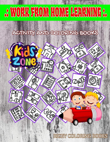 Work From Home Learning Activity For Young 35 Image Quiz Words Activity And Coloring Book Checklist, Working At Home, Online Chat, Recording, Music, Video Calling, Web Camera, Networking