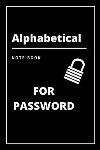 Password Book Organizer Alphabetical: 9 x 6 Password Notebook Printed | Smart Black Design Password Book Organizer Alphabetical