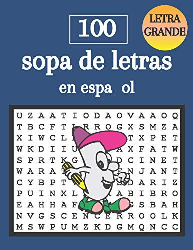 SOPA de LETRAS Large Print Spanish Word Search Puzzles (Activity Book For Adults and Kids)