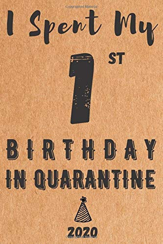 I Spent My 1st Birthday IN QUARANTINE: quarantine birthday gifts for 1 year old girls boys, Self Isolation Funny Journal Notebook DiaryGift 1th ... ideas For Sister Brother Friend Son Daughter